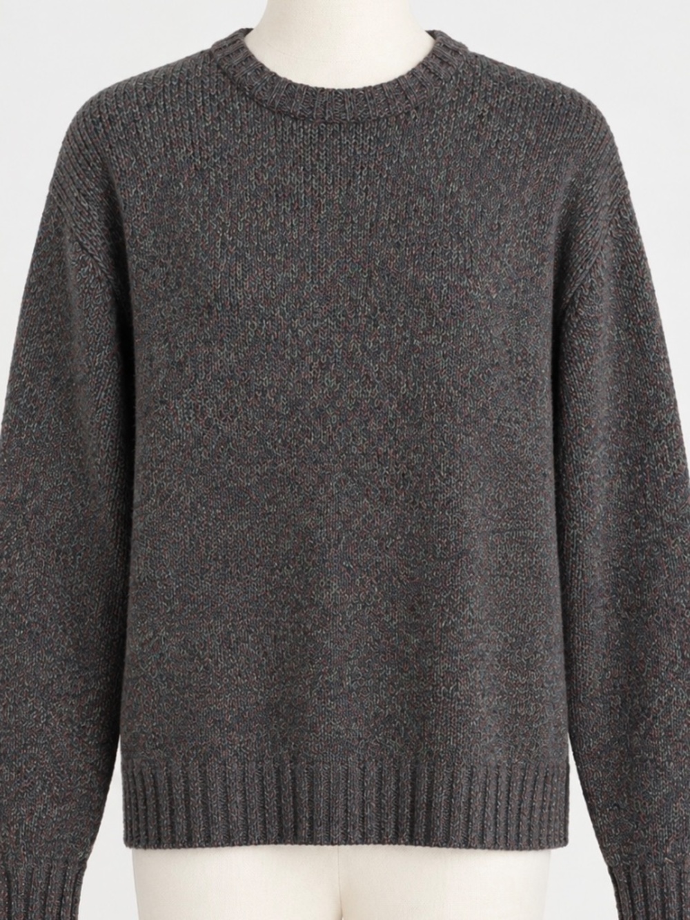 Vintage Woolrich Men’s 85% Wool Crewneck Sweater Charcoal Multicolor Knit Size M